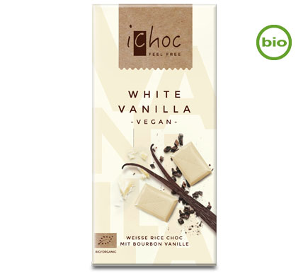 Chocolate vegano bio blanco con vainilla ichoc