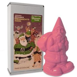 Santa Klaus de chocolate vegano rosa